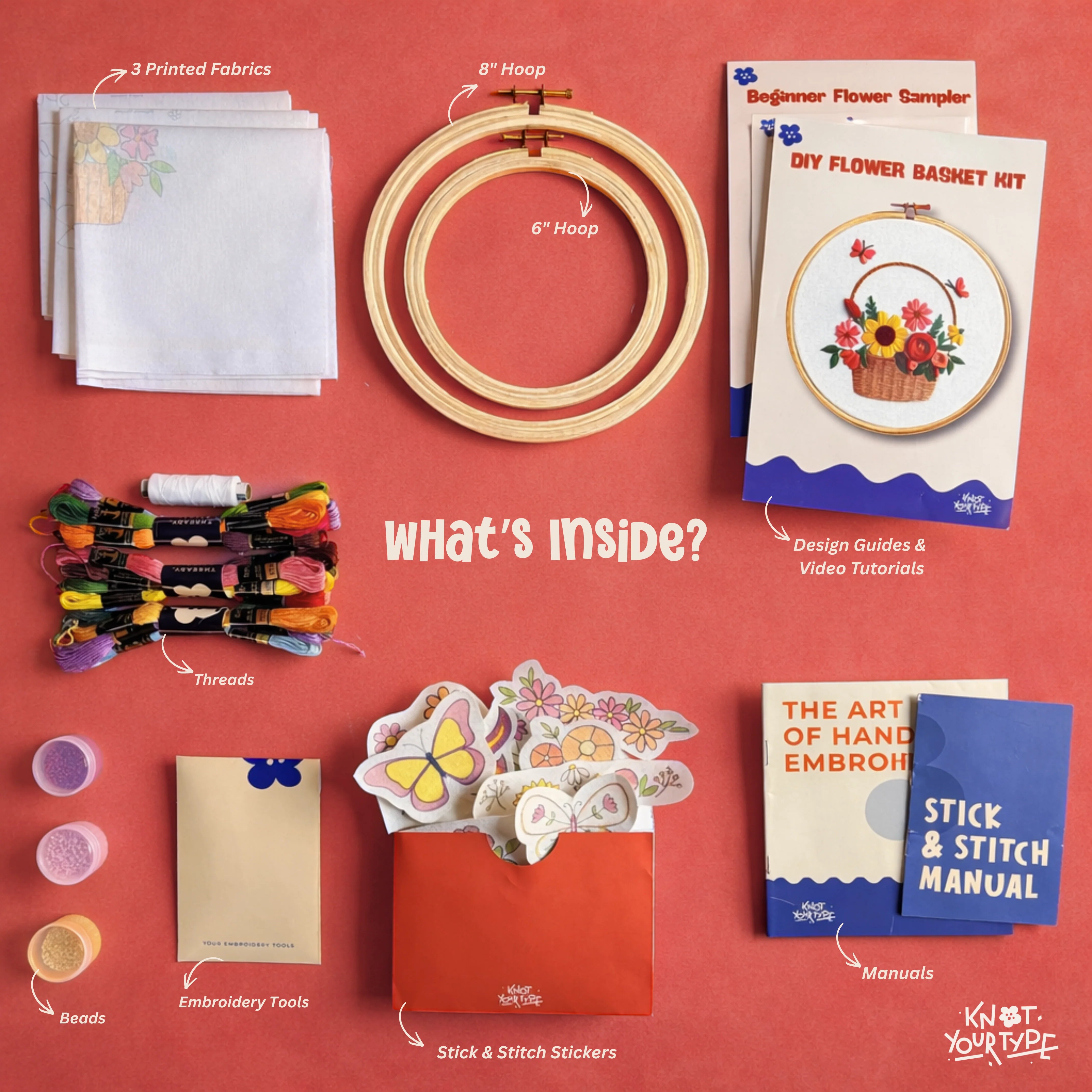 Ultimate DIY Embroidery Creativity Starter Kit ( All in One Box)