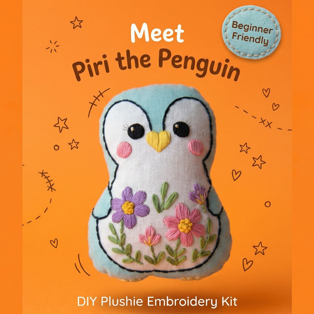 Piri The Penguin | DIY Plushie Kit | Beginner Friendly