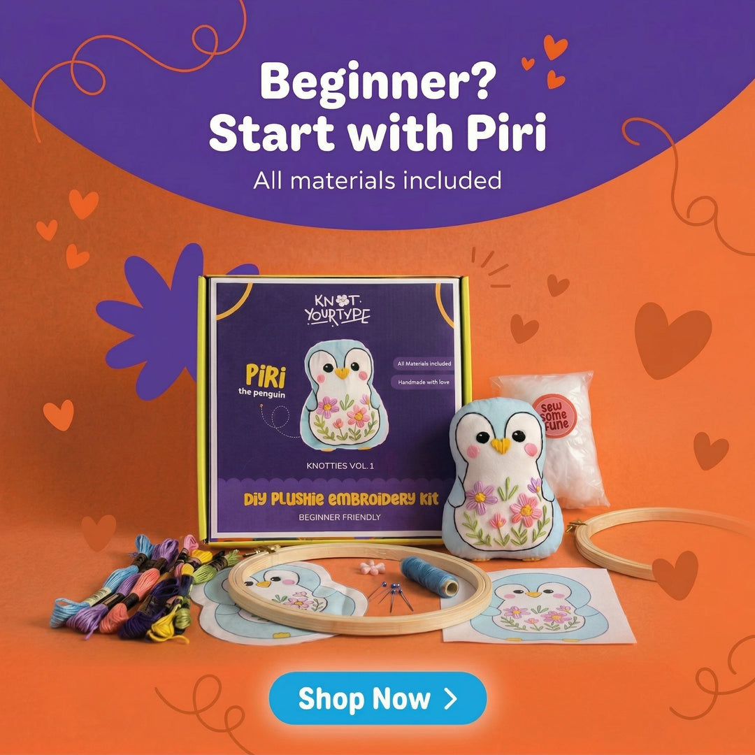 Piri The Penguin | DIY Plushie Kit | Beginner Friendly
